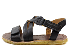 Bisgaard sandal black braid with velcro